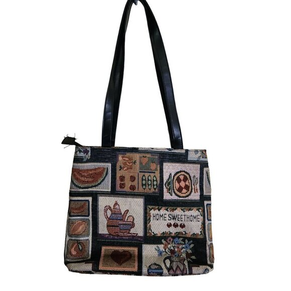 Vintage Appleseed's Tapestry Cottagecore Grannycore Tote Bag - Picture 2 of 11